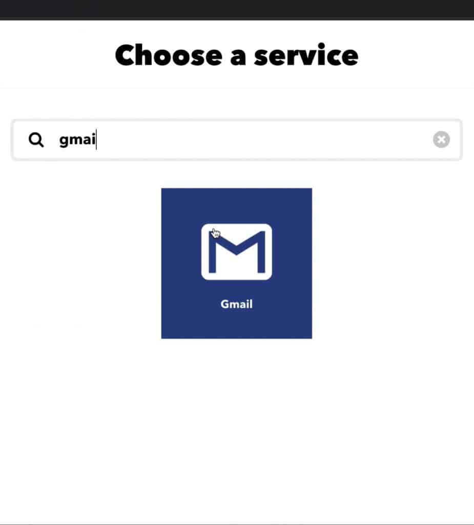 This is where you can search for the 'Gmail' channel to configure which email and how you'd like to receive your match notifications